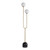 Aventura Twin Light Opal Glass Satin Brass Floor Lamp