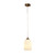 Avondale Ribbed Opal Bell Glass Pendant - Brass-3