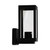 Copeland IP44 Clear Glass Box Lantern Wall Light - Black-2