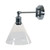 Dawlish Clear Cone Glass Swing Arm Wall Light - Chrome