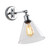Dawlish Clear Cone Glass Swing Arm Wall Light - Chrome-3