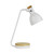 Derbyshire White Table Desk Lamp with Wood Accent
