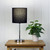 Devizes Minimalist Chrome Table Lamp - Black Shade-1