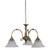 Elowen 3 Light Alabaster Glass Classic Brass Chandelier