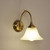Elowen Alabaster Glass Classic Brass Wall Light-1