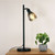 Fareham Textured Smoke Glass Black Table Lamp-1
