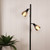 Fareham Twin Light Smoke Glass Black Floor Lamp-1
