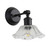Favara Vintage Cut Glass Black Wall Light - Clear-2