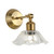 Favara Vintage Cut Glass Brass Wall Light - Clear