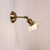 Favara Vintage Cut Glass Brass Wall Light - Clear-1