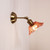 Favara Vintage Cut Glass Brass Wall Light - Pink-1
