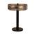 Ilagan Smoke Ribbed Optic Glass Black Table Lamp