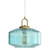 Marcela Geometric Ribbed Glass Pendant Light - Blue