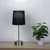 Marlow Brushed Chrome Touch Table Lamp - Black Shade-1