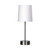 Marlow Brushed Chrome Touch Table Lamp - White Shade