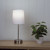 Marlow Brushed Chrome Touch Table Lamp - White Shade-1