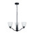 Ranika 3 Light Traditional Pendant Light - Matt Black-2