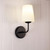Rother White Glass Matt Black Bedside Wall Light-1