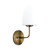 Rother White Glass Satin Brass Bedside Wall Light