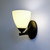 Rumi Opal Glass Transitional Solo Wall Light - Black-1