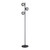 Vanini 3 Light Black Floor Lamp - Smoke Glass-1