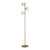 Vanini 3 Light Brass Floor Lamp - Opal Glass