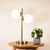 Vanini Twin Light Brass Table Lamp - Opal Glass-1
