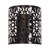 Vestia Laser Cut Black Flush Wall Light