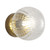 Viejo IP44 Ribbed Optic Glass Brass Wall Light - Clear-2