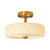 Winona Opal Ribbed Glass Close to Ceiling Light - Brass-2