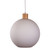 Exeter Ribbed Opal Glass Wood Cap Scandinavian Pendant