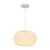 Aviana Pleated Opal White Glass Pendant-3