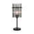 Quincy Smoke Glass Black Table Lamp