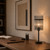 Quincy Smoke Glass Black Table Lamp-1