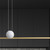 Halden Marble Orb Golden Bar LED Pendant-2