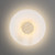 Asti Textured Acrylic Travertine Disc Wall Light - Beige-2
