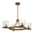 Bari 4 Light Vintage Brass Metro Cluster Pendant-3
