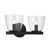 Bari Twin Light Satin Black Metro Wall Lamp-2