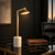 Ciennes Brass Modern LED Table Lamp - White Marble-1