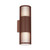 Moncton IP65 Weathered Rust Twin Wall Light