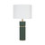 Nevo Green Vegan Leather Table Lamp with Ivory Shade-2