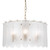 Nicosia 6 Light Textured Glass Pendant - Antique Gold