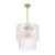 Nicosia 8 Light Textured Glass Pendant - Antique Gold-1