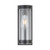 Pezzo IP43 Clear Fluted Glass Wall Light - Black-2