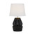 Tragoni White Shade Black Ceramic Table Lamp