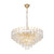 Lombardy Faceted Crystal Golden Tiered Chandelier-4
