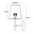 Flawil Brushed Brass Transitional Wall Light-1