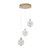 Adriana 3 Light Gold 3CCT LED Cluster Pendant-3