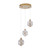Adriana 3 Light Gold 3CCT LED Cluster Pendant-4