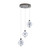Adriana 3 Light Gunmetal 3CCT LED Cluster Pendant-3